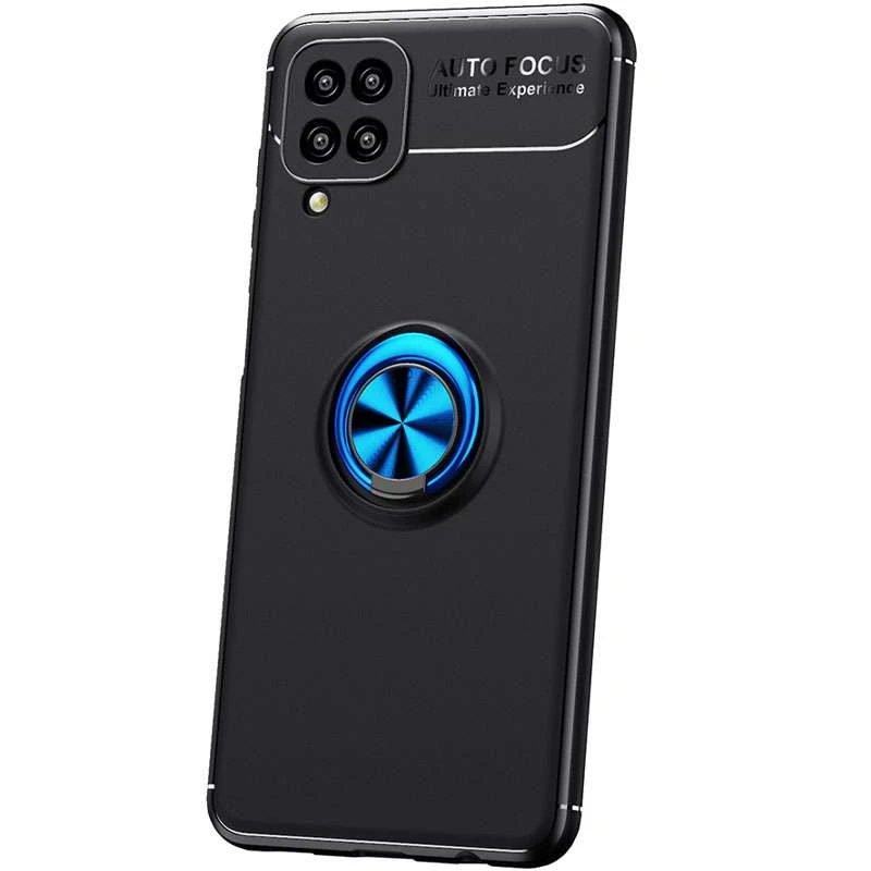 

Чехол Deen ColorRing с кольцом для Samsung Galaxy A12 (Черный / Синий), Чорний / синій