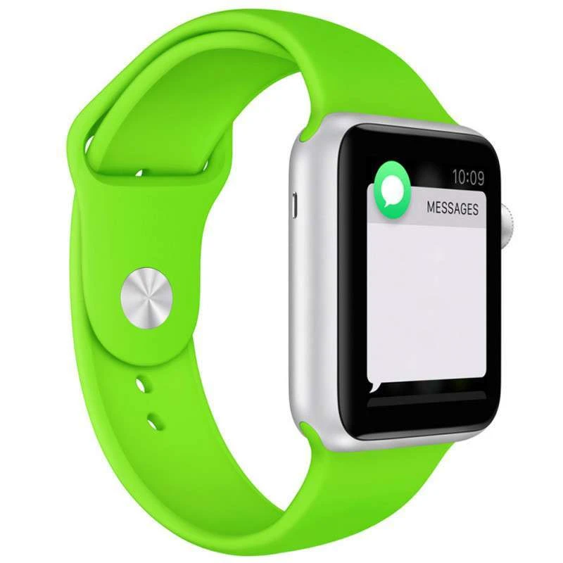 

Силіконовий ремінець для Apple watch 38mm / 40mm (Зелений / Green)