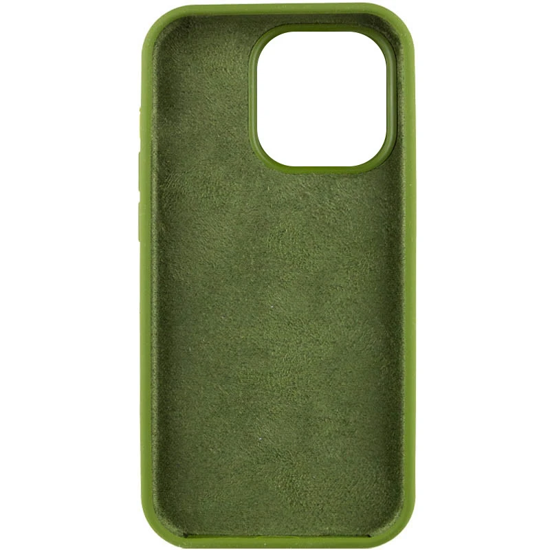 Чохол з закритим низом Silicone Case на Apple iPhone 13 Pro Max (6.7") – Зелений / Dark Olive. Фото 3 з 9