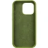 Чехол с закрытым низом Silicone Case для Apple iPhone 16 Plus – Зеленый / Dark Olive. Фото 4 из 12