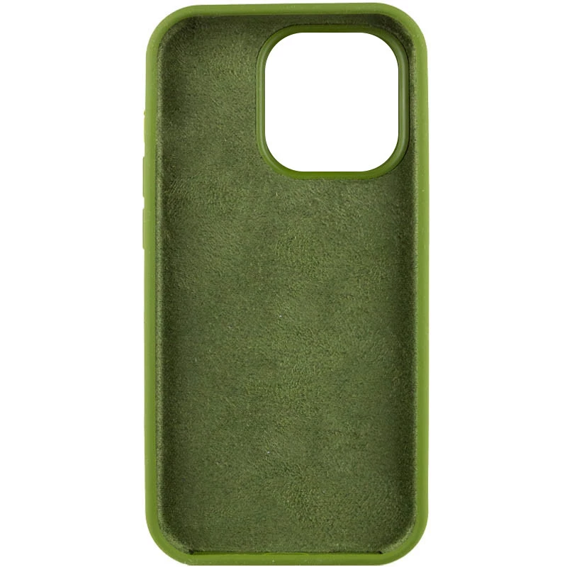 Чехол с закрытым низом Silicone Case для Apple iPhone 16 Pro Max – Зеленый / Dark Olive. Фото 5 из 15