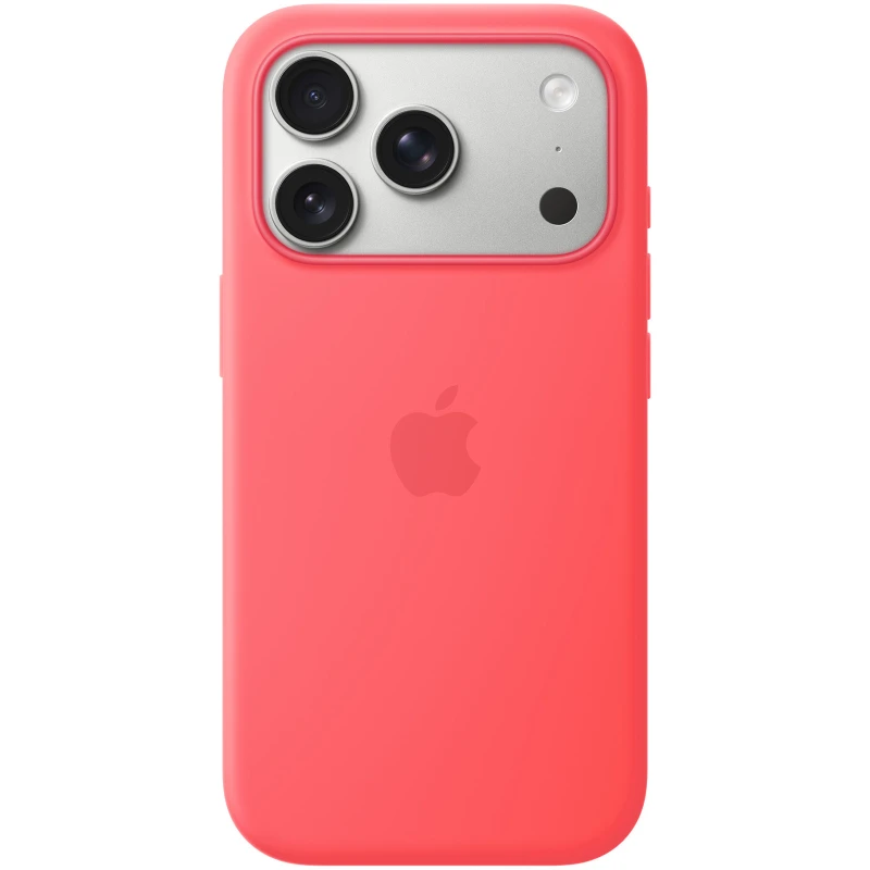 Чохол Silicone case (AAA) with Magsafe and Animation для Apple iPhone 17 Pro (6.3") – Bright Guava. Фото 2 з 3