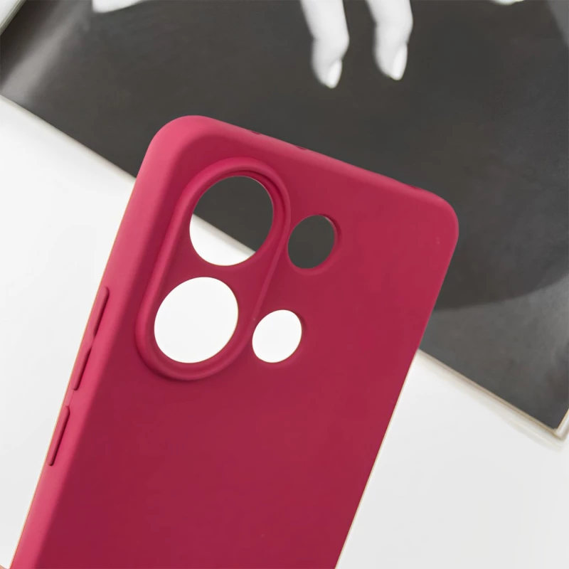 Чохол Silicone Case Lakshmi з закритою камерою на Xiaomi Redmi Note 13 4G – Бордовий / Marsala. Фото 6 з 8