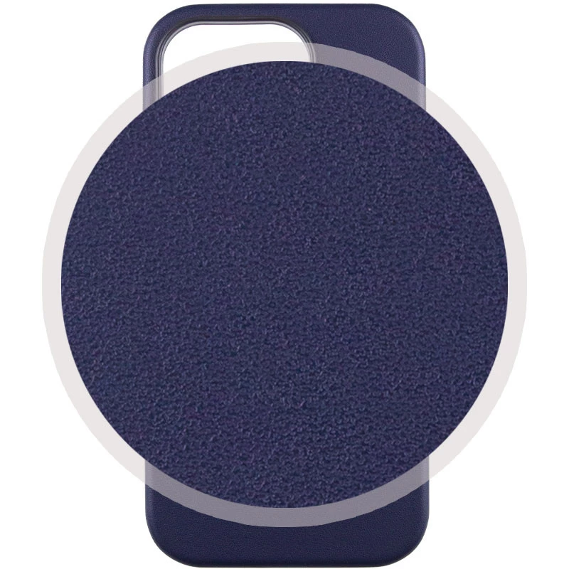 Кожаный чехол Silicone Case Premium с MagSafe and Animation для Apple iPhone 14 (6.1") – Ink. Фото 2 из 5