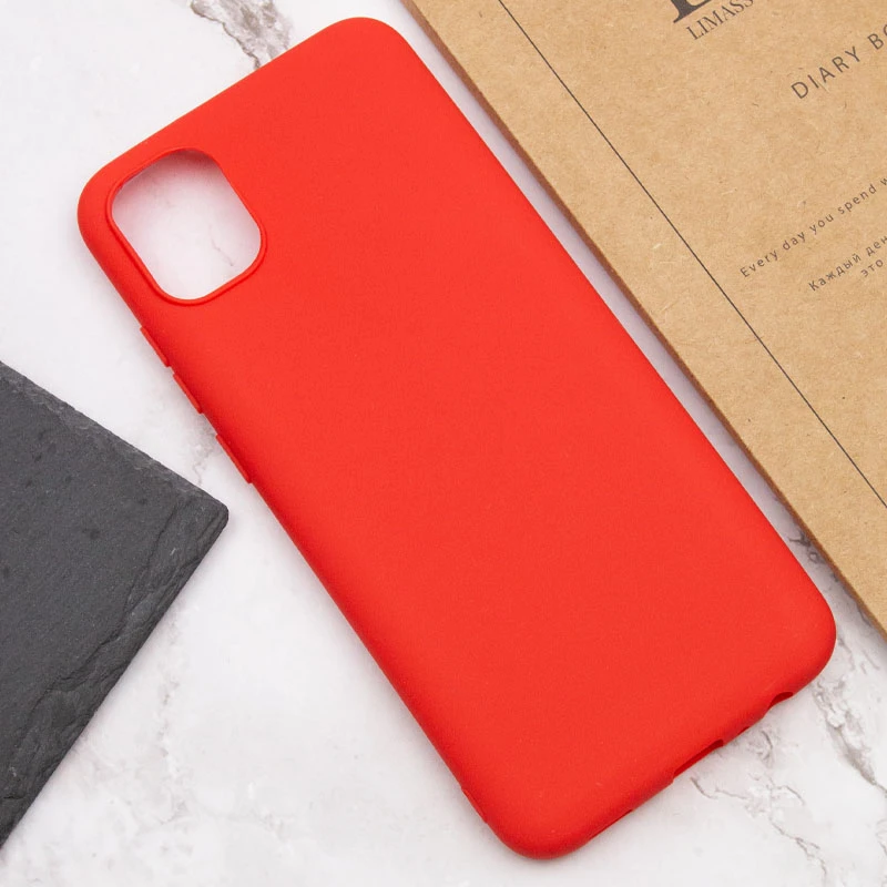 Кольоровий силіконовий чохол на Samsung Galaxy A04e – Червоний. Фото 5 з 6