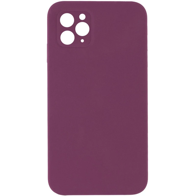 Чохол Silicone Case Square L з захистом камери на Apple iPhone 11 Pro (5.8") – Бордовий / Maroon. Фото 1 з 3