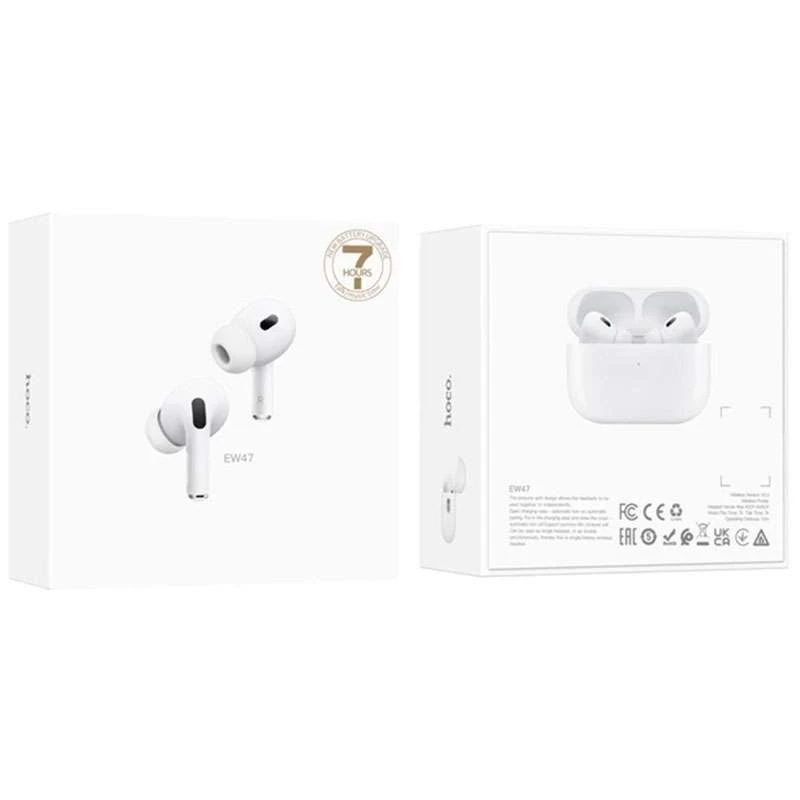 Bluetooth навушники Hoco EW47 TWS – White. Фото 6 з 7