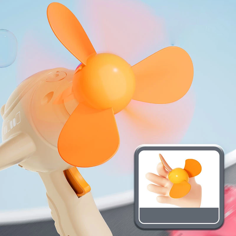 Пістолет для мильних бульбашок H035 Bubble Gun з пропелером 2in1+bottle 250ml – Biege. Фото 3 з 4