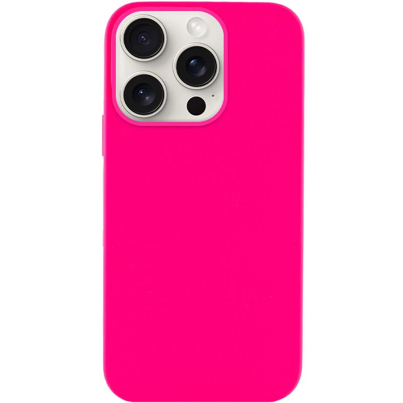Чохол з закритим низом Silicone Case на Apple iPhone 15 Pro (6.1") – Рожевий / Barbie pink. Фото 2 з 6