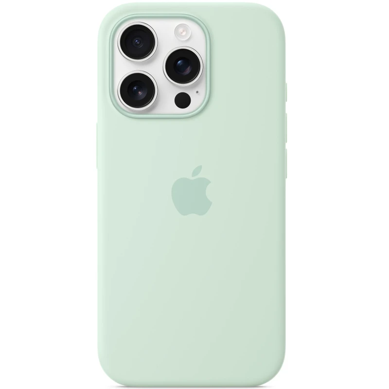 Силиконовый чехол ААА with Magsafe connection для Apple iPhone 16 Pro – Aquamarine. Фото 4 из 4