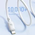 Дата кабель Baseus Silky Series OS Fast Charging USB to Type-C 100W (2m) (P10377703) – Moon White. Фото 2 з 4