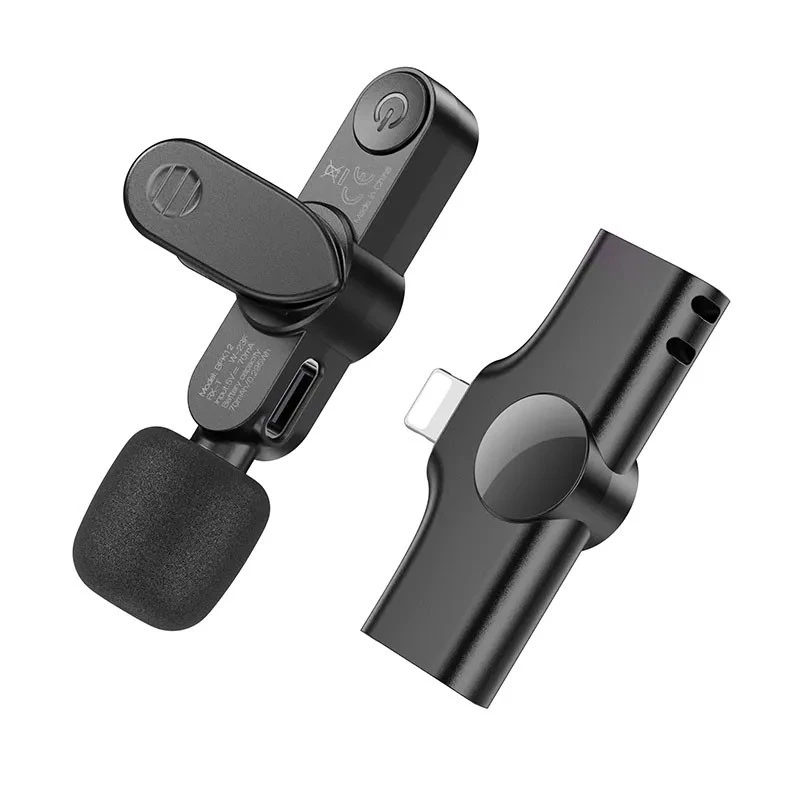 Мікрофон Borofone BFK12 Trophy lavalier Lightning – Black. Фото 4 з 6