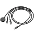 Дата кабель Hoco CW64 3in1 Type-C to iWatch/Lightning/Type-C 15W (1.2m) – Black. Фото 6 з 6
