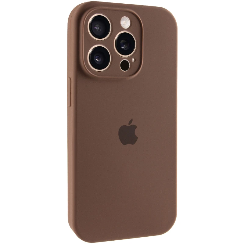 Чехол Silicone Case с защитой камеры для Apple iPhone 14 Pro Max (6.7") – Коричневый / Brown. Фото 2 из 7