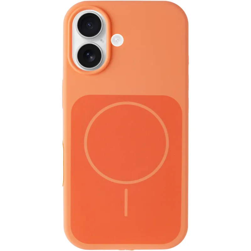 Чохол Silk Duo Color (AA) NO LOGO with Magnetic Fit для Apple iPhone 17 (6.3") – Orange. Фото 4 з 7