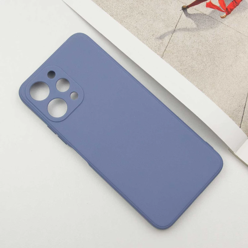 Цветной силиконовый чехол с защитой камеры для Xiaomi Redmi 12 – Голубой / Mist blue. Фото 6 из 13
