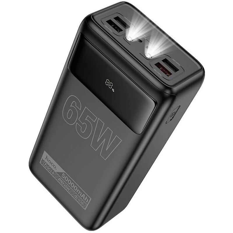 Портативний ЗП Power Bank Hoco DB81A Apollo PD65W 50000 mAh – Black. Фото 1 з 6