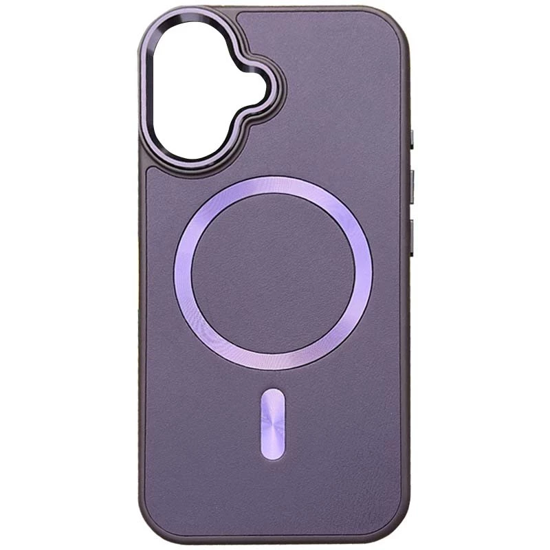 Шкіряний чохол з MagSafe на Apple iPhone 14 Pro (6.1") – Dark Purple. Фото 1 з 11