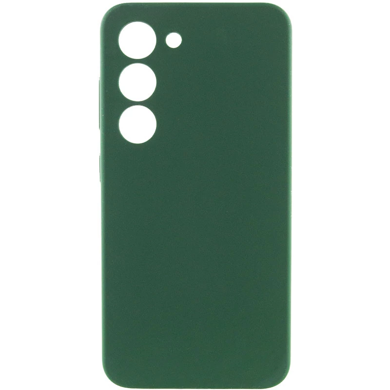 Чохол Silicone Case Lakshmi Plus з закритою камерою на Samsung Galaxy S23 – Зелений / Dark green. Фото 1 з 6