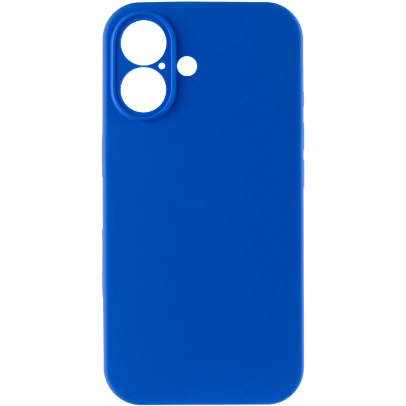 Чехол Silk Full Camera Protective (AA) NO LOGO для Apple iPhone 16 – Синий / Capri Blue. Фото 3 из 8