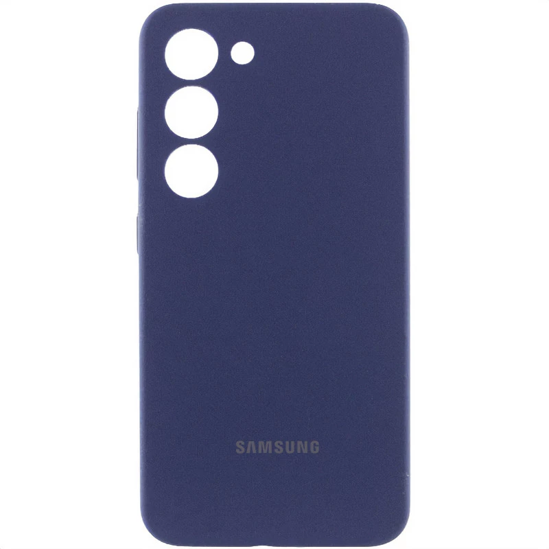 Чехол Silicone Case Lakshmi Premium L с закрытой камерой для Samsung Galaxy S23 – Темно-синий / Midnight blue. Фото 1 из 5