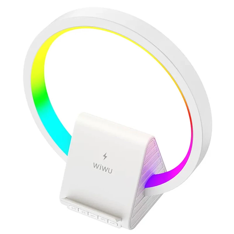 БЗУ WIWU Wi-W021 2 in 1 Wireless Charger+Bluetooth Speaker – White. Фото 4 из 6