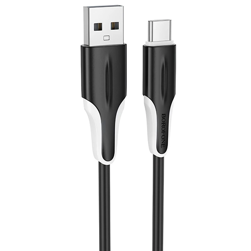Дата кабель Borofone BX119 New USB to Type-C 3A (1m) – Black. Фото 1 из 4