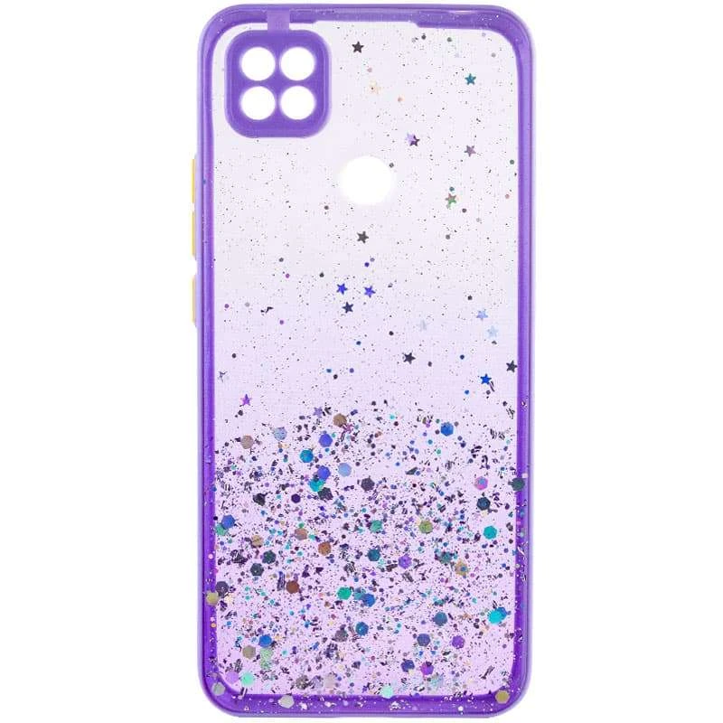

Чохол з блискітками та захистом камери на Xiaomi Redmi 9C (Бузковий)