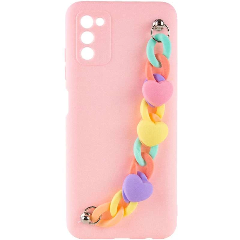 

Чохол Heart з ланцюгом на Samsung Galaxy A03s (Pink Sand)