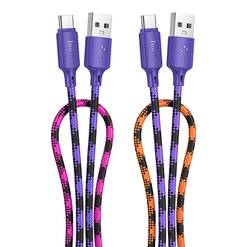 Дата кабель Hoco X116 Meridian USB to Type-C 3A (1m) – Gradient Purple Mix. Фото 2 з 7