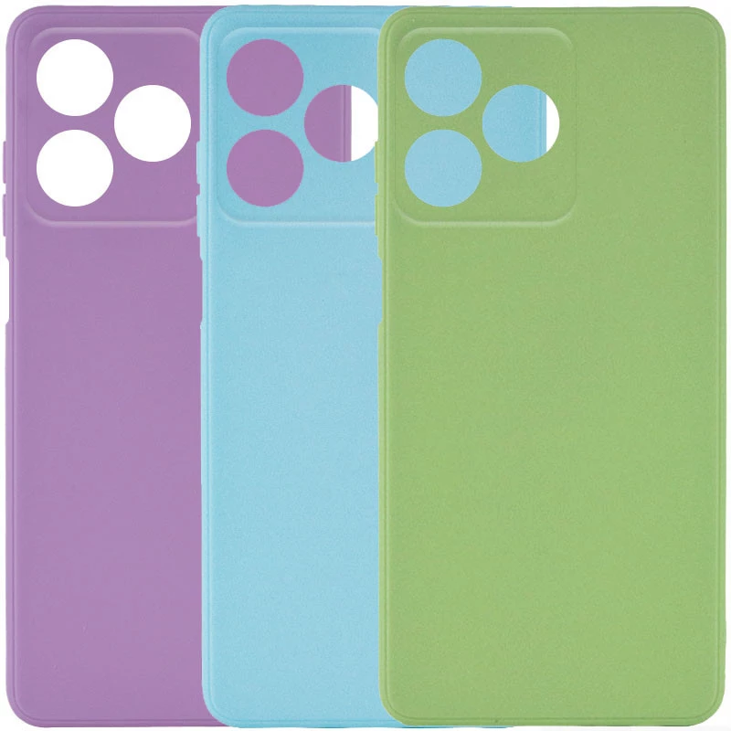 Кольоровий силіконовий чохол із захистом камери на Realme C53 фото 1 з 1