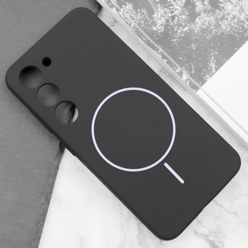 Силіконовий чохол Lakshmi MagFit з захистом камери для Samsung Galaxy S23 – Чорний / Black. Фото 3 з 4