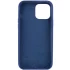Чехол Silicone Case с закрытым низом для Apple iPhone 15 Pro Max (6.7") – Синий / Deep navy. Фото 3 из 10