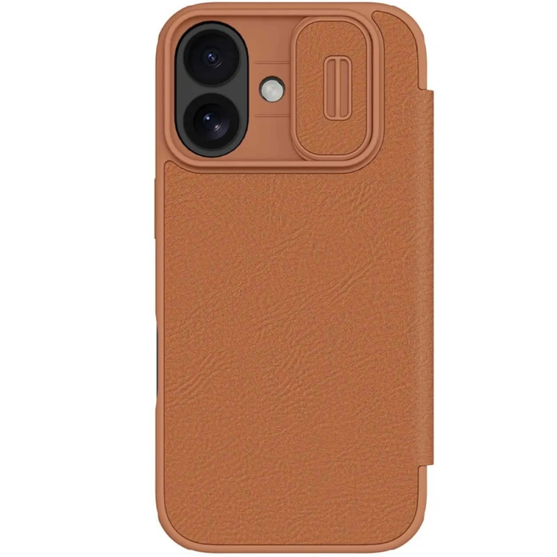 Шкіряний чохол-книжка Nillkin Qin Pro Camshield для Apple iPhone 17 (6.3") – Brown. Фото 3 з 5