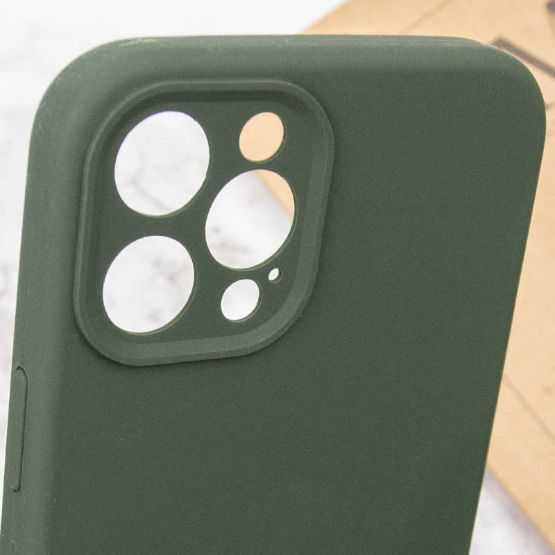 Чехол с защитой камеры Silicone Case для Apple iPhone 12 Pro Max (6.7") – Зеленый / Cyprus Green. Фото 6 из 6