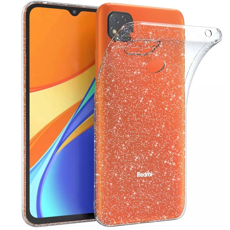 Прозрачный чехол с блестками Xiaomi Redmi 9C фото 2 из 2