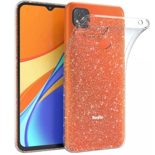 Прозрачный чехол с блестками Xiaomi Redmi 9C фото 1 из 8