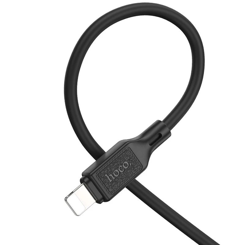 Дата кабель Hoco X90 Cool silicone USB to Lightning (1m) – Black. Фото 3 з 6