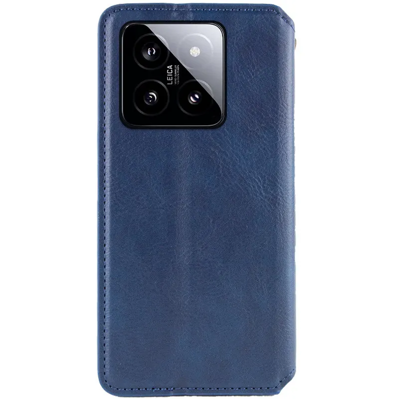 Чехол книжка GETMAN Cubic для Xiaomi 14 – Синий. Фото 5 из 8