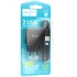 МЗП Hoco C141A Smart 2.1A (2USB-A) + кабель USB to MicroUSB – Black. Фото 2 з 5