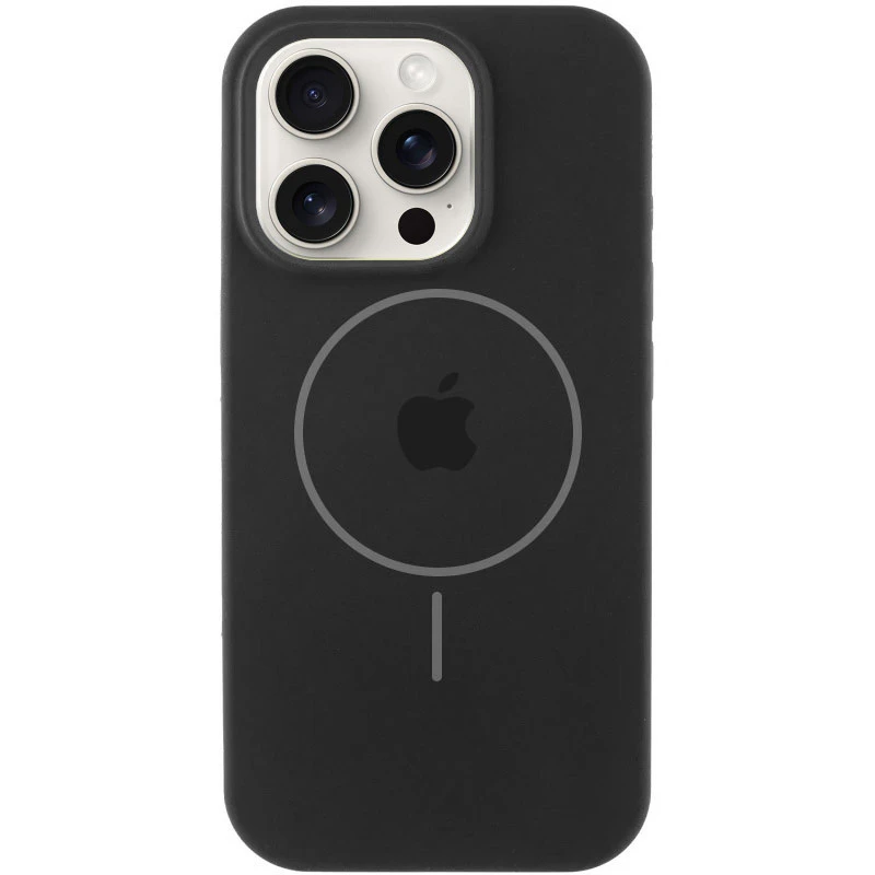 Чохол Silicone Case Full Protective (AA) V2 with MagSafe для Apple iPhone 12 (6.1") – Чорний / Black. Фото 1 з 2