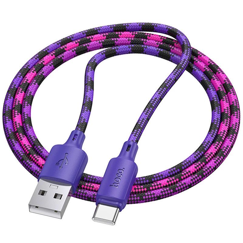 Дата кабель Hoco X116 Meridian USB to Type-C 3A (1m) – Gradient Purple Mix. Фото 3 з 7