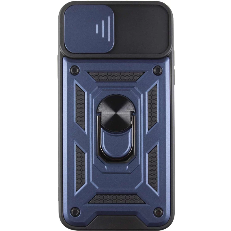 Ударопрочный чехол Serge Ring с защитой камеры для Apple iPhone 12 Pro Max (6.7") – Синий. Фото 10 из 10