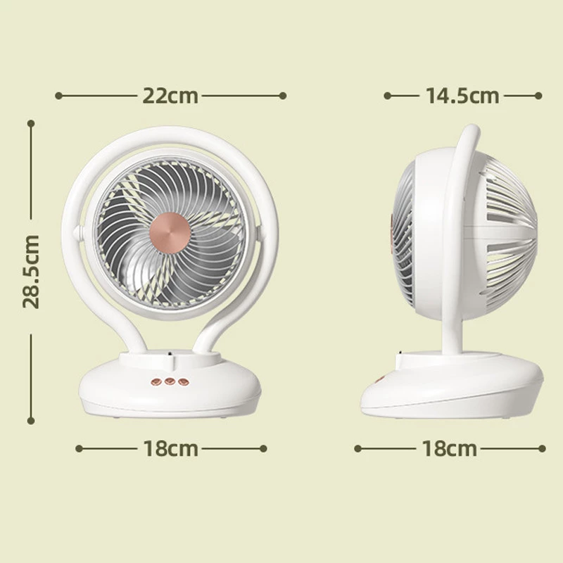 Настільний вентилятор F12 з негативною іонізацією 6000mAh – White. Фото 8 з 8