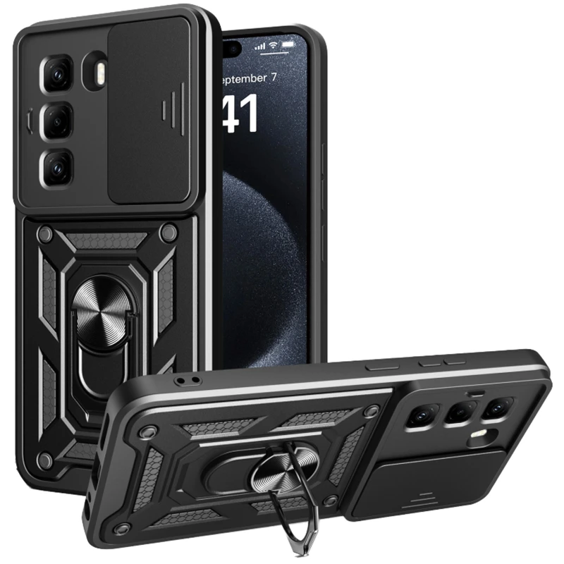 Протиударний чохол Serge Ring з захистом камери на Realme C71 – Чорний. Фото 1 з 1