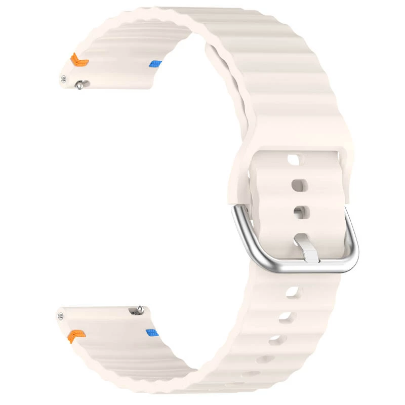 Силіконовий ремінець Wavy для Smart Watch 22mm – Antigue White. Фото 2 з 2