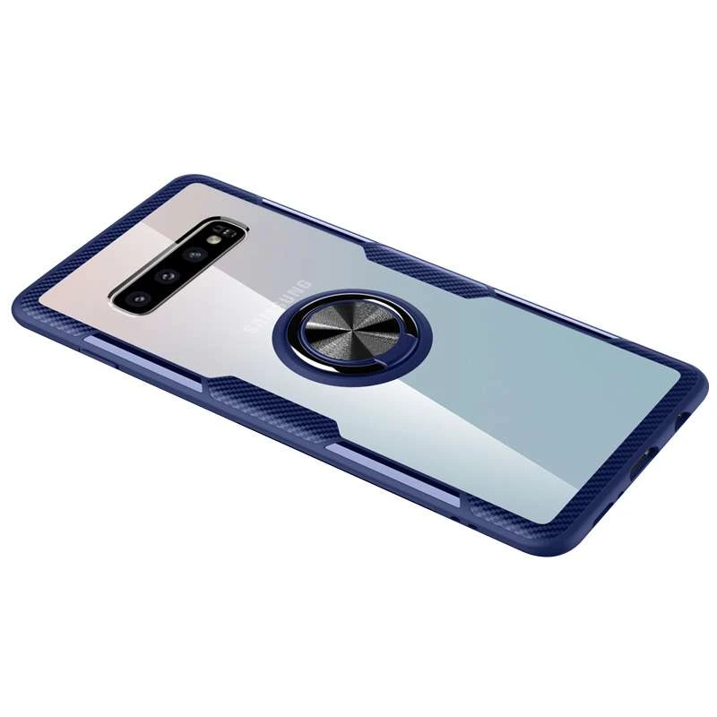 

Чохол Deen CrystalRing з магнітним кільцем на Samsung Galaxy S10+ (Безбарвний / Синій)