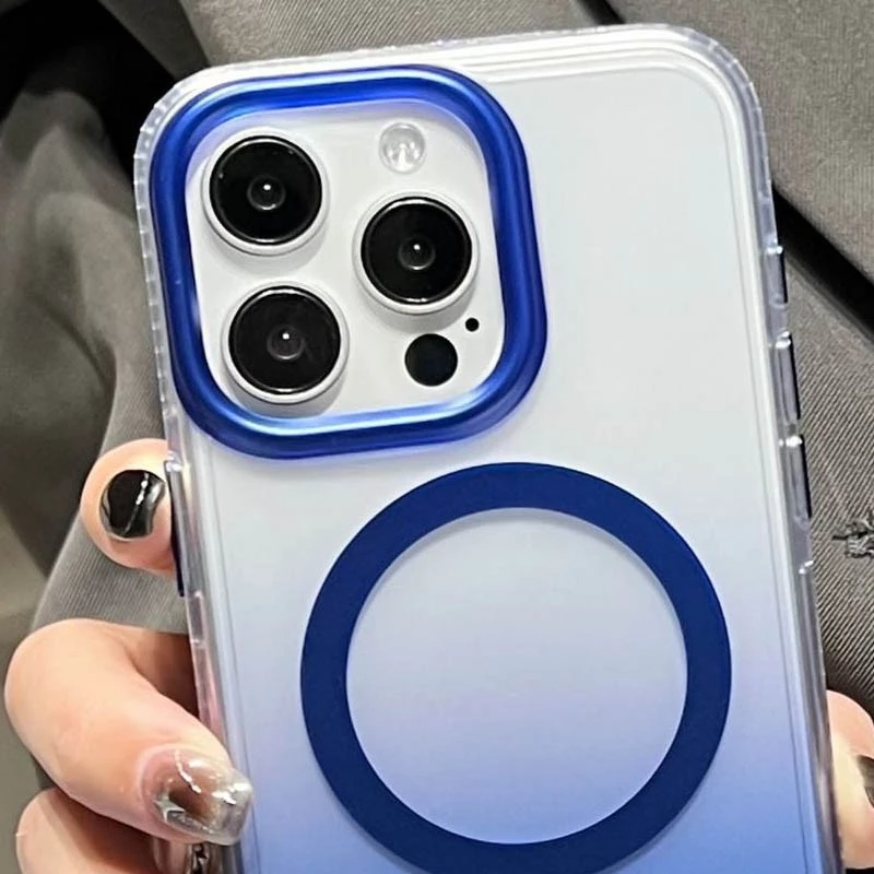 Чохол TPU+PC Shadow with MagSafe для Apple iPhone 14 Pro (6.1") – Blue. Фото 5 з 6