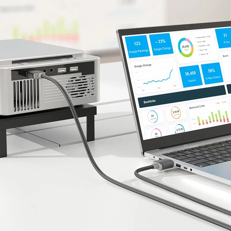 Дата кабель Hoco US08 HDTV 2.0 male to male 4K HD (3m) – Black. Фото 5 з 7