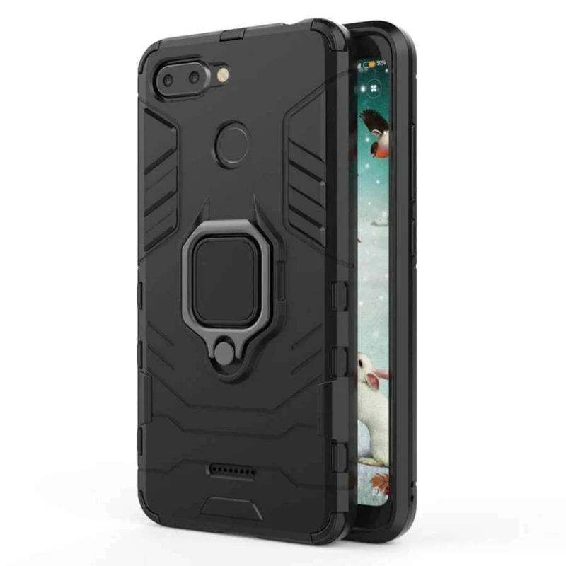 Противоударный чехол Transformer с кольцом для Xiaomi Redmi 6 фото 4 из 8